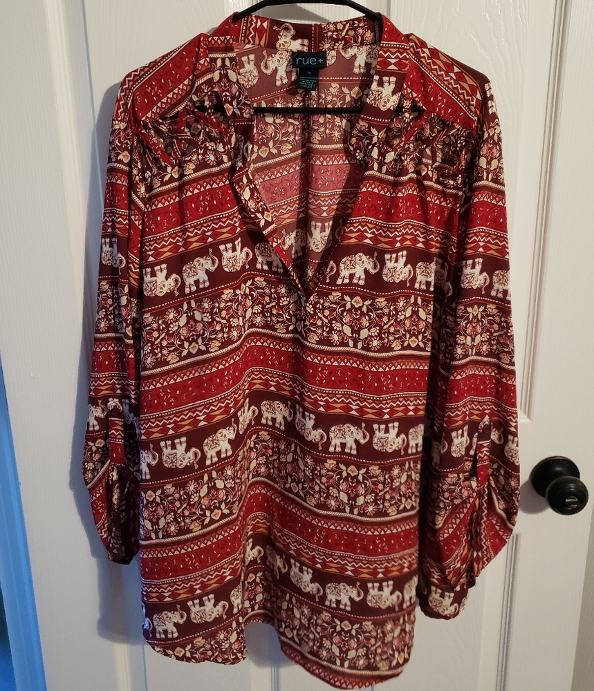 Rue21 Elephant Print Blouse